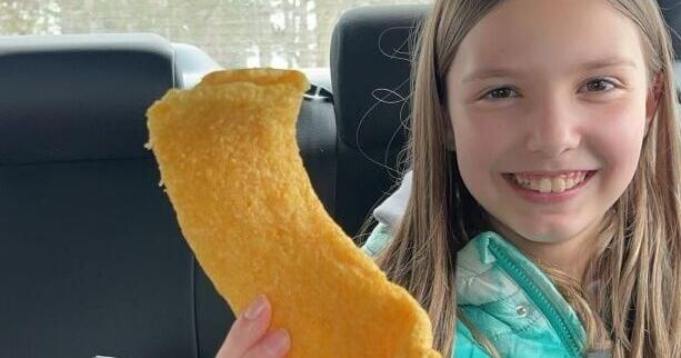 Portage family shares photo of 'ginormous' Funyun | News | wxow.com