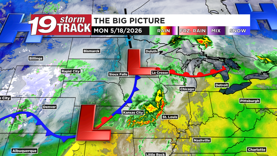 A warmer and muggy Monday ahead; more showers and storms expected ...