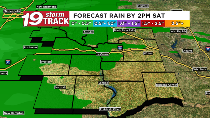 Temperatures warming up this weekend with a small chance of rain ...