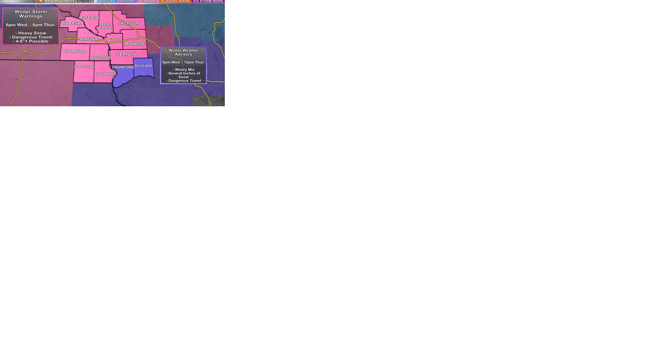 UPGRADE: La Crosse County and nearly all the Coulee Region in a Winter Storm Warning - Vimarsana News