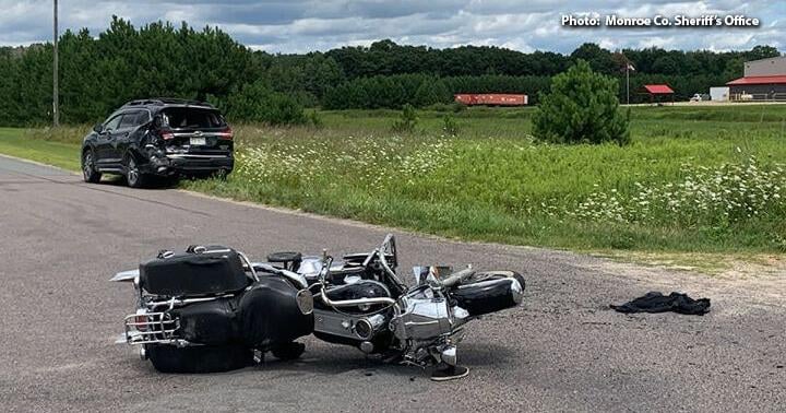 Two airlifted after SUV-Motorcycle crash in Monroe County | News | wxow.com