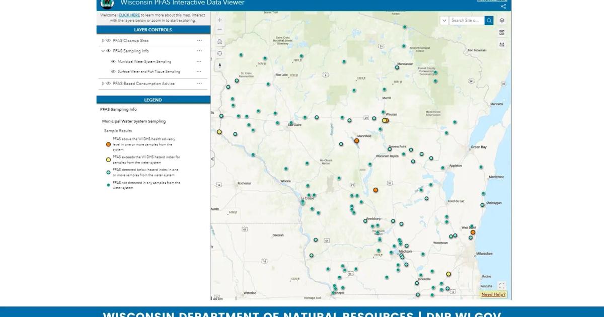 Pollution Map Wisconsin WI DNR unveils interactive PFAS database | Health | wxow.com