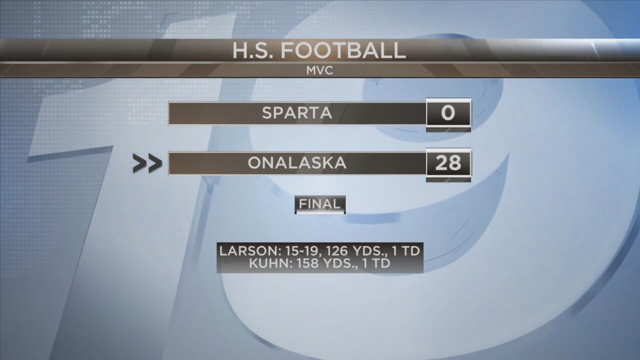 High school football: Kuhn returns for Onalaska as defense shuts out Sparta