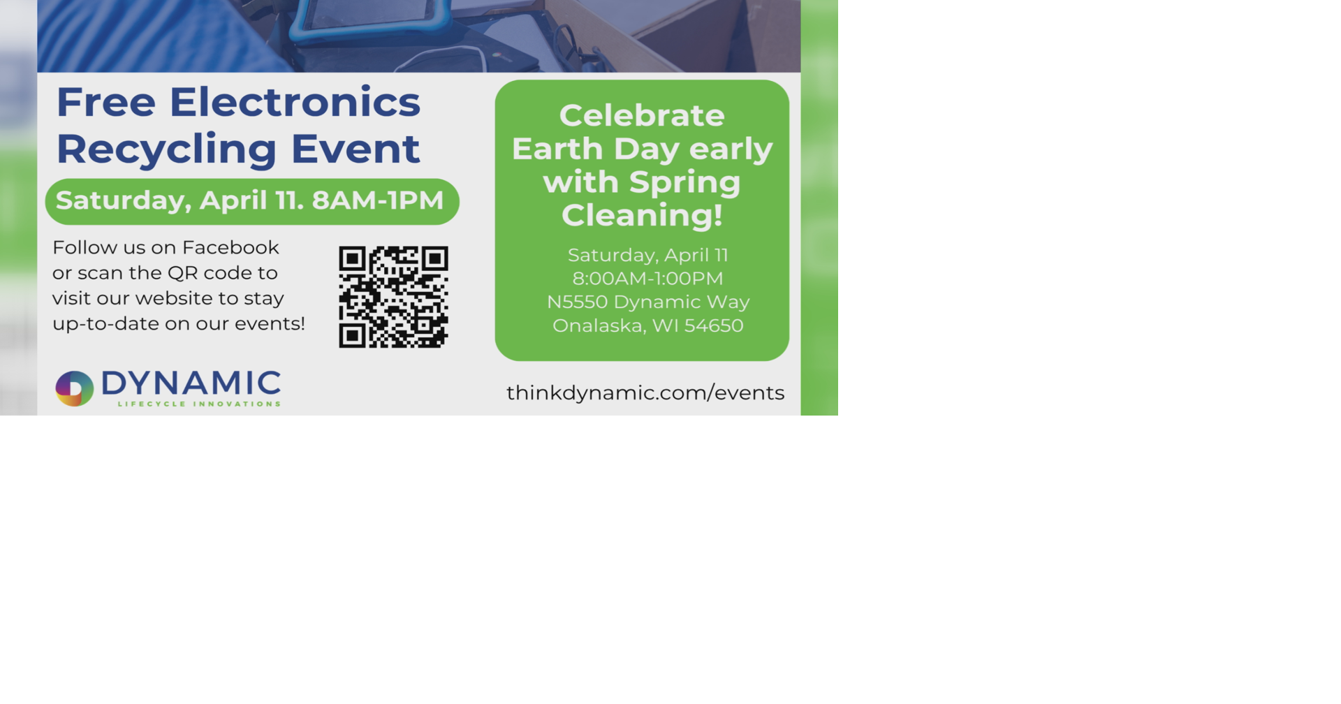 Free electronics recycling event set for April 11 in Onalaska