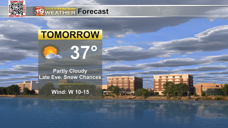 A few flurries possible overnight but much more widespread snow showers ...