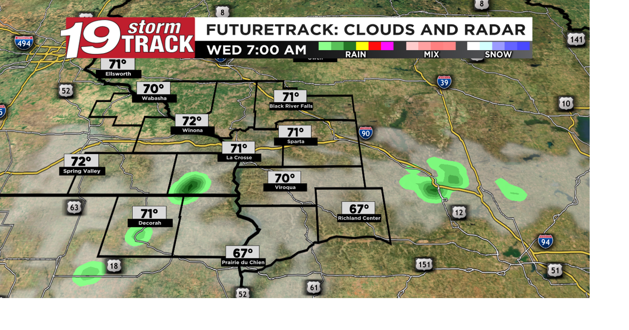 DMA Futuretrackcast GRAF Long RangeWednesday7am.png | | wxow.com