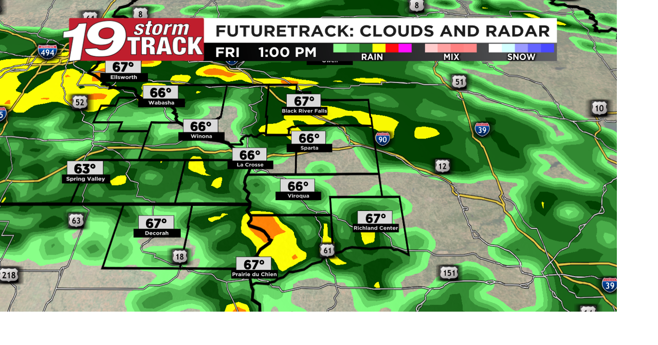 Showers on Friday with the potential for torrential rain for some