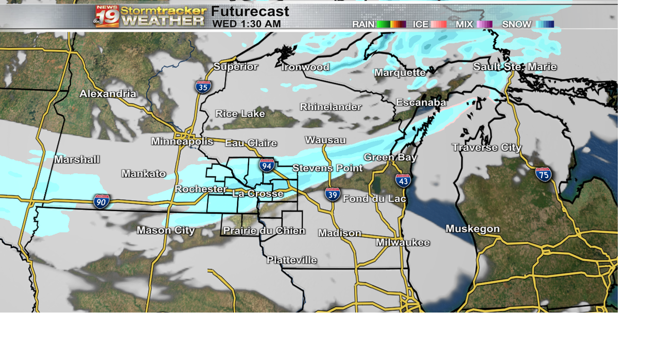 Calm conditions continue with a brief overnight snow chance | 19 Storm ...