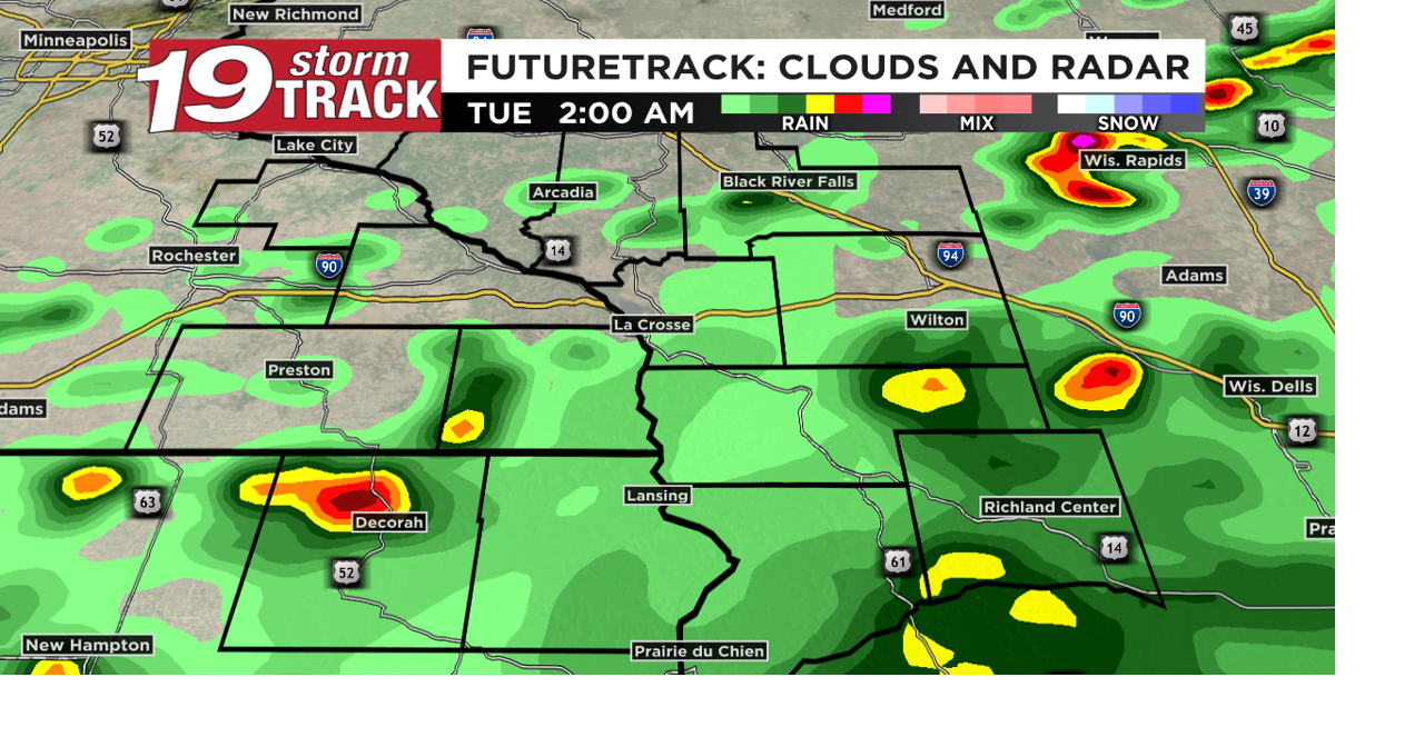 Showers become widely scattered overnight; More widespread showers on ...