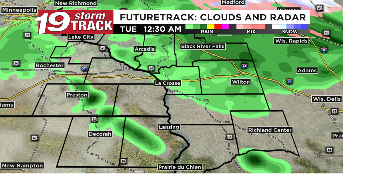 Chances for rain tonight with plenty of more opportunities for showers ...