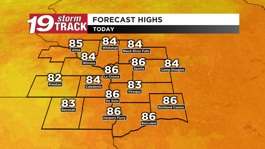 Humid weather set to return along with daily chances for some showers ...