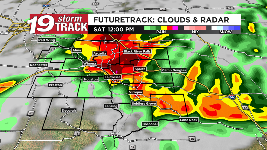 Tracking toasty and very humid condtions along with some storm chances ...