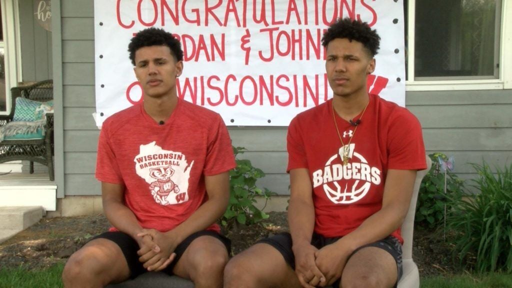 Twins Johnny and Jordan Davis a team within Wisconsin basketball team