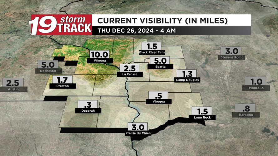 Chances for freezing drizzle and dense fog impacting travel on Thursday ...