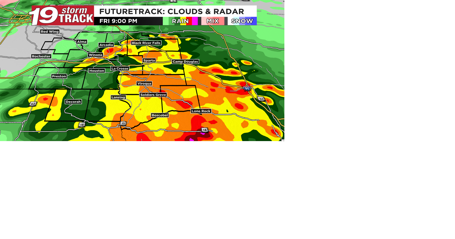 Dry for today then rain and thunderstorms move in for Friday; a few ...