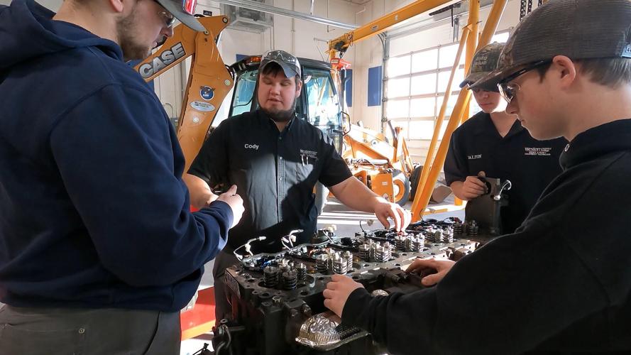 Four WTC diesel mechanic students receive scholarships to help grow the
