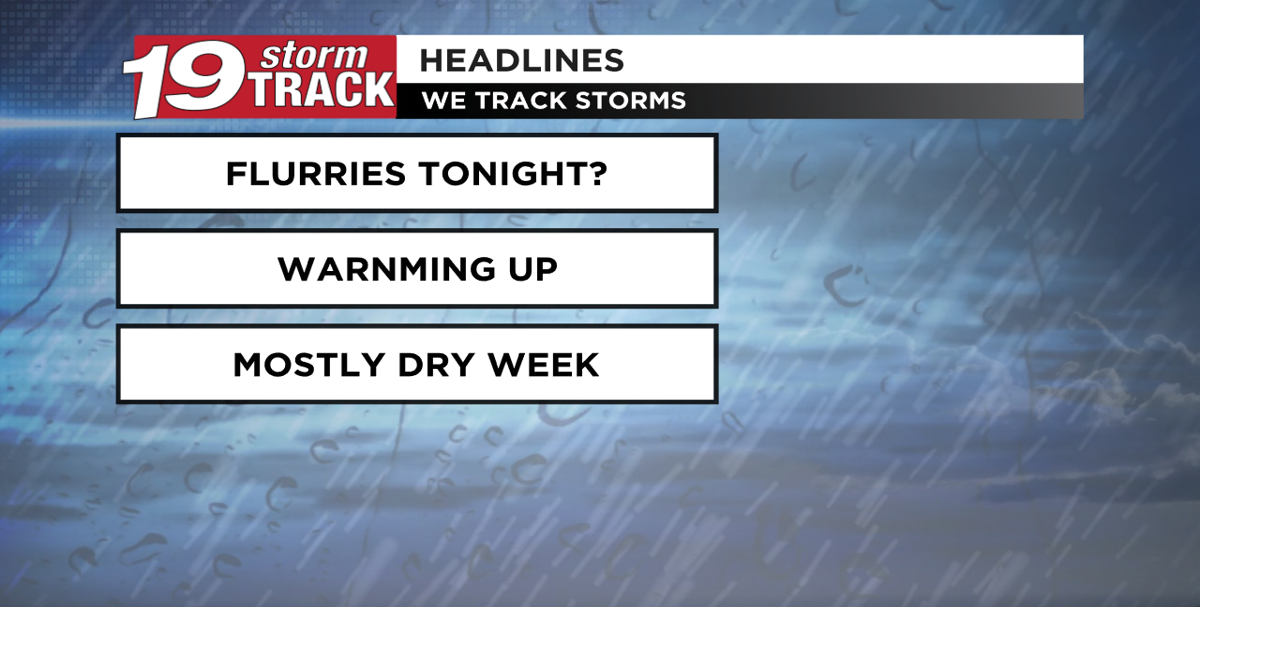 Light snow showers possible tonight; Quite a warm-up this week | 19 ...
