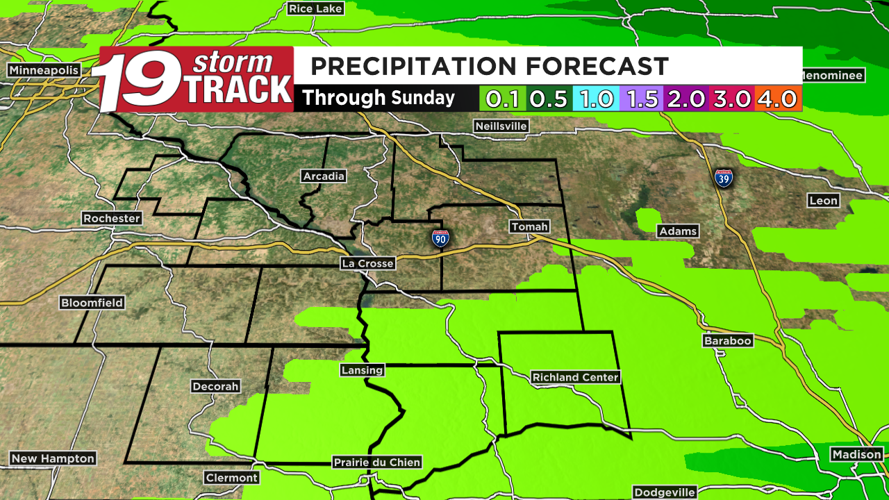 A swing in temperatures over the next few days with a slight chance of ...