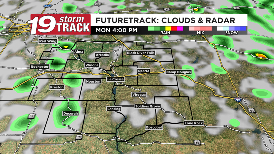 Scattered showers today; drier Tuesday and Wednesday before more rain ...