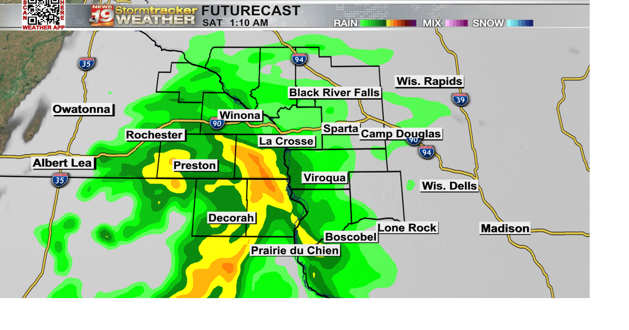 Humidity and rain chances come into the forecast for this weekend ...