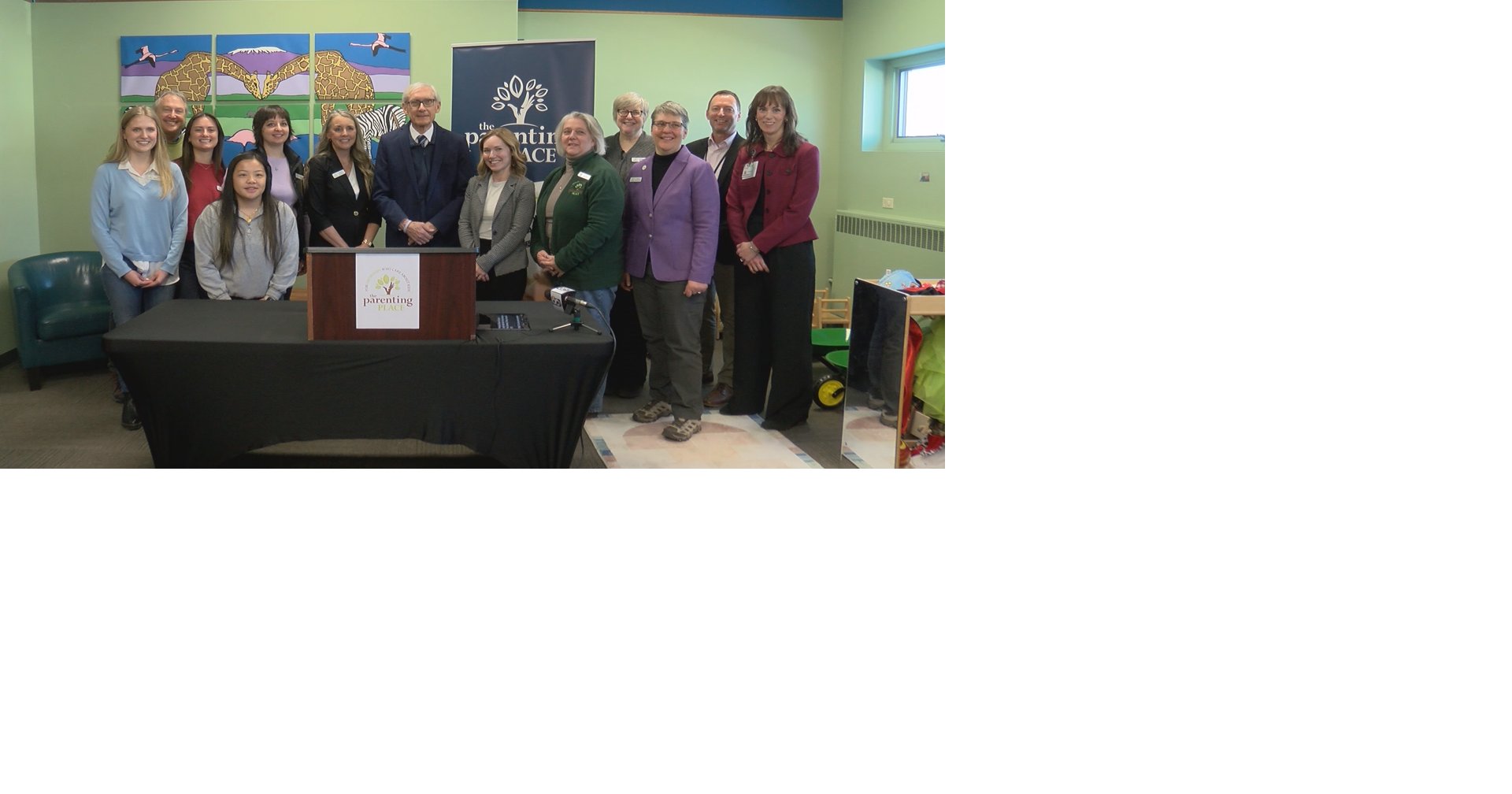 Gov. Tony Evers visits The Parenting Place and The Hunger Task Force Thursday