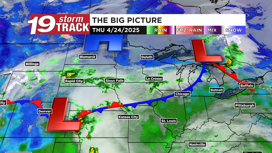 Scattered showers around today before a more widespread rain moves in ...