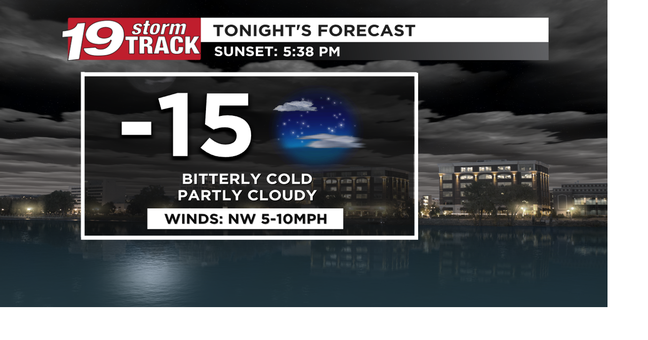 Dangerously cold temps to kick off the work week. | 19 Storm Track ...