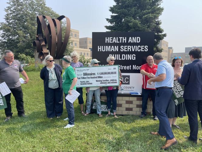 Union members and elected leaders speak at Hands Off Medicaid event | Wisconsin Politics | wxow.com
