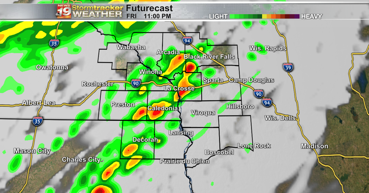 Testtrack Weather Temperatures fall, rain chances rise going into the weekend | 19 Storm ...