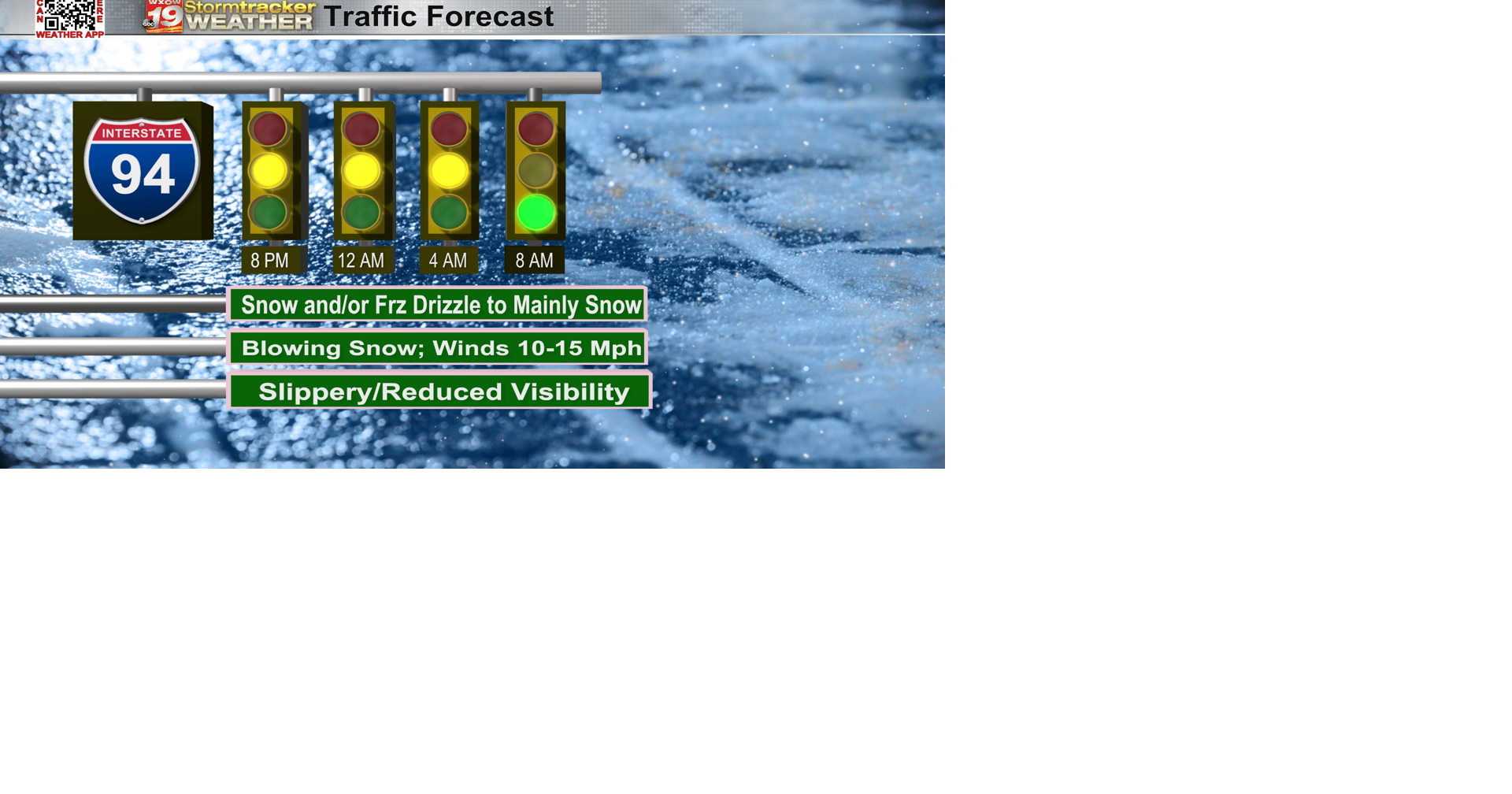 Chance for freezing drizzle and snow showers overnight give way to ...