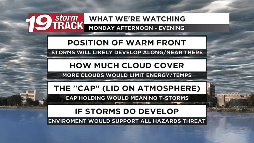 Tracking the threat for strong to severe thunderstorms Monday afternoon ...