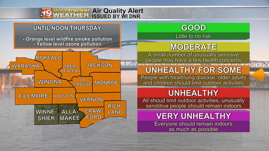 Air quality expected to get worse across the Coulee Region tonight