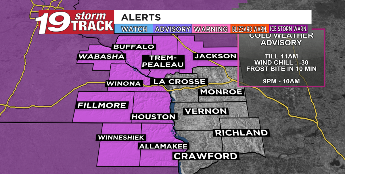 Dangerously cold temps to kick off the work week. | 19 Storm Track ...