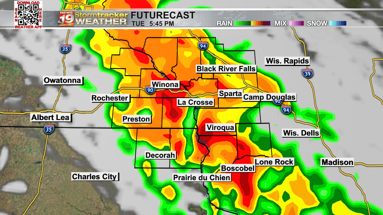 Strong winds, heavy rain and severe storm potential on Tuesday | 19 ...