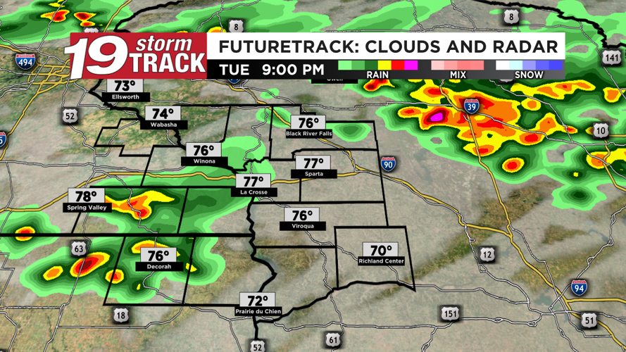 A toasty Tuesday with a slight chance of storms | News | wxow.com