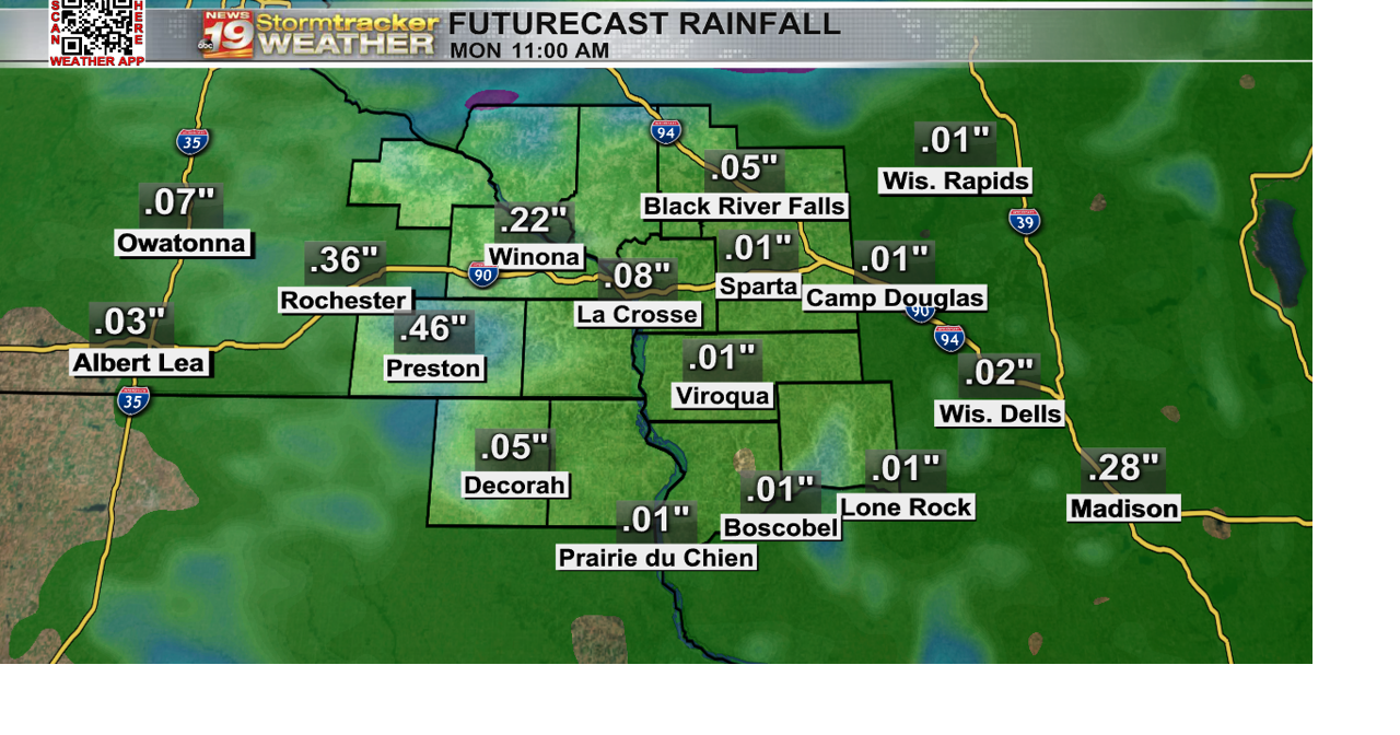 We'll continue to see temps in the mid to upper 80s with plenty of rain ...