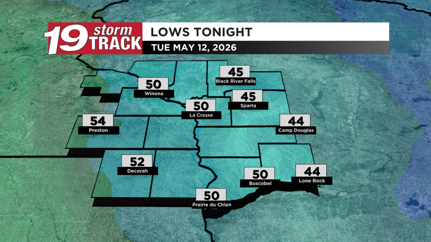Breezy winds on Tuesday with morning rain chances | Top Stories | wxow.com