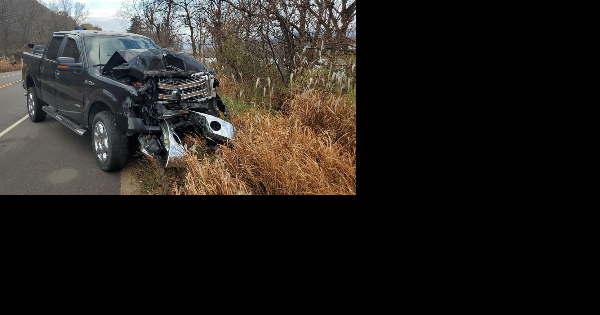 Three injured in Vernon Co. after pickup truck hits tree head on | News ...