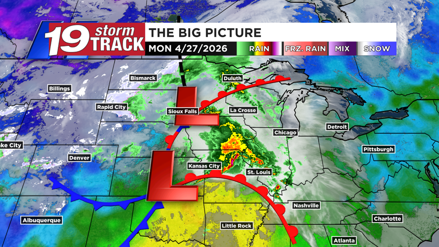 Chance of showers and thunderstorms to begin the week before several ...