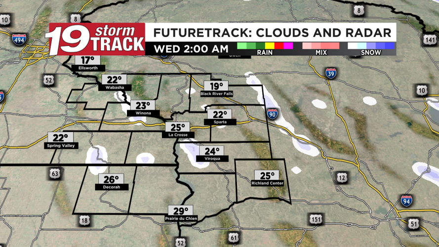 One more day of mild temperatures before colder weather and snow ...