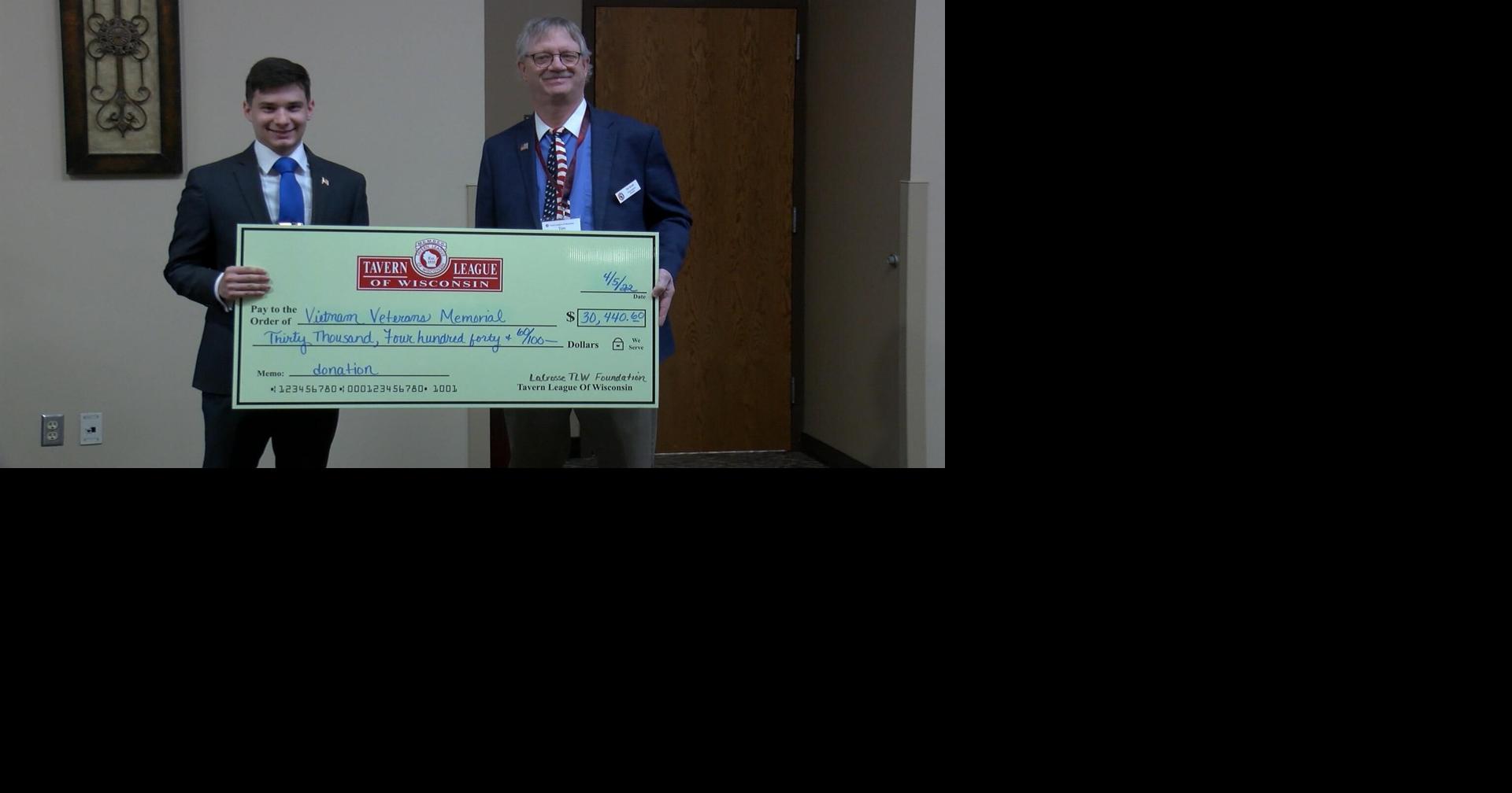 Wisconsin Tavern League donates $30 000 to local Vietnam Veterans