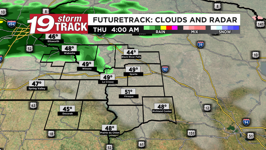 A swing in temperatures over the next few days with a slight chance of ...