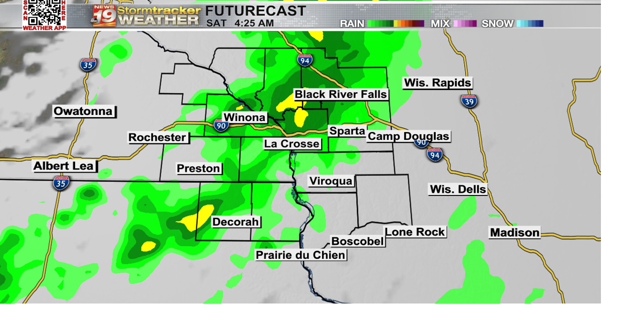 Some rain chances through the weekend | 19 Storm Track Weather | wxow.com