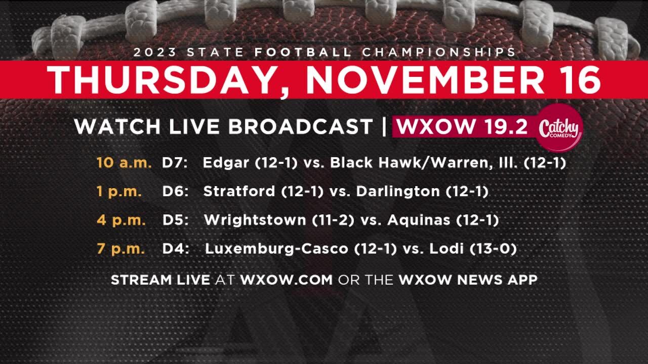 Watch The WIAA State Football Championships On Catchy Comedy, WXOW's ...