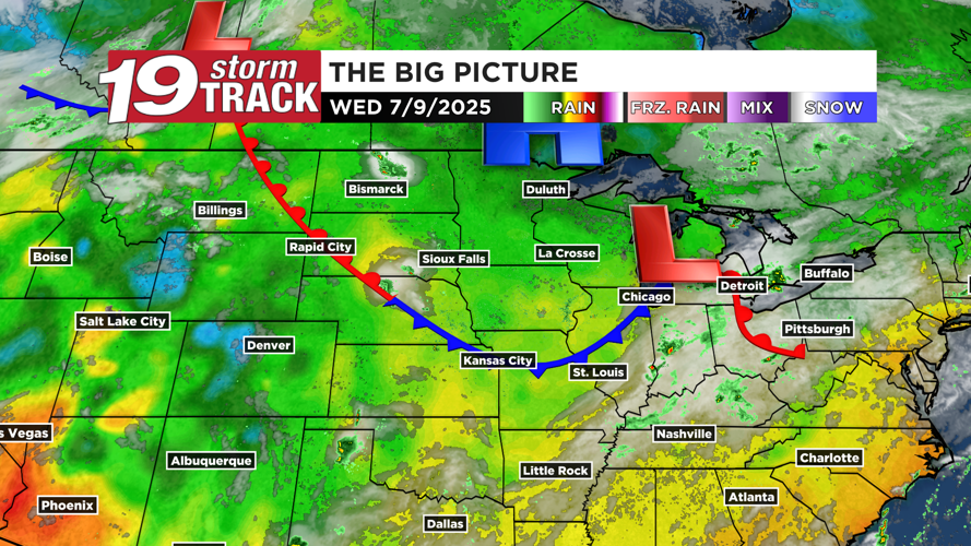 A pleasant Summer day ahead for our Wednesday; shower and storm chances ...