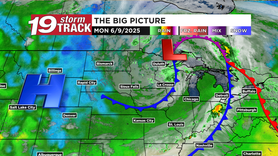 Scattered showers today; drier Tuesday and Wednesday before more rain ...