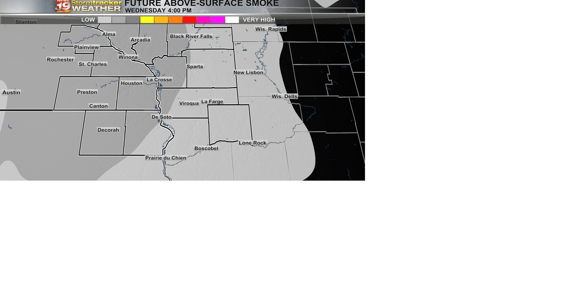 Air quality could decrease across the Coulee Region as wildfire smoke
