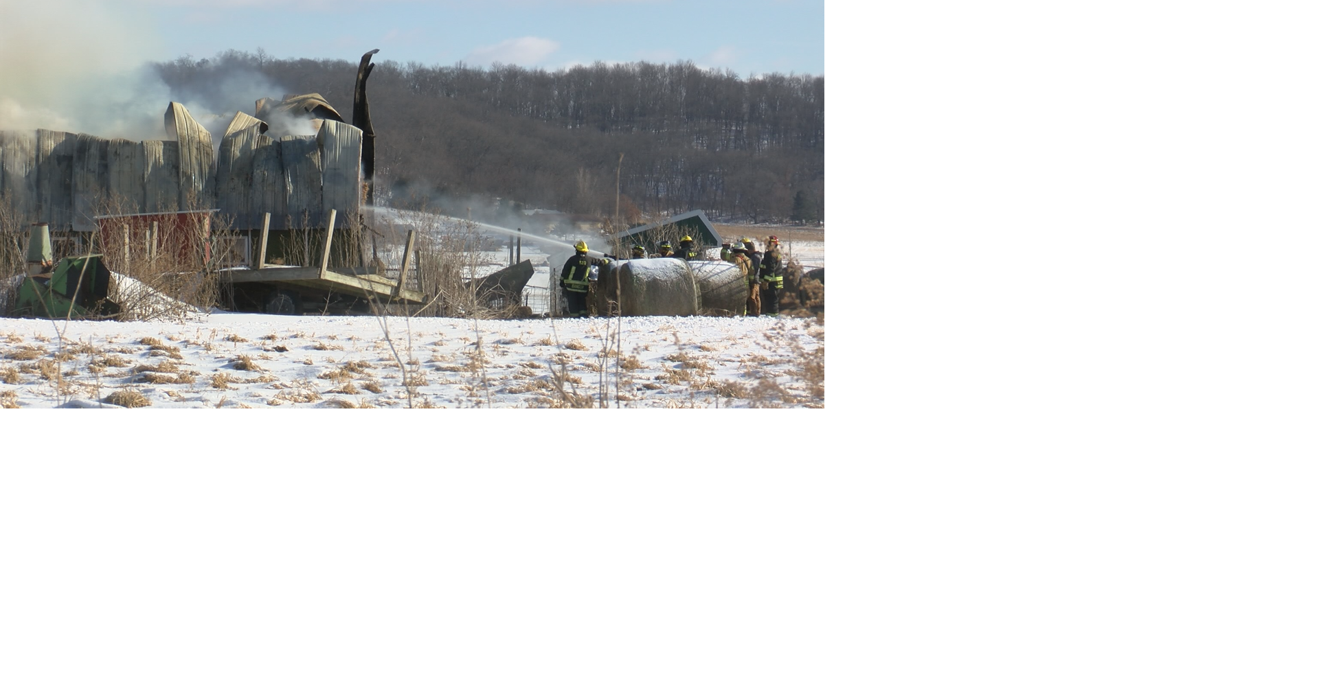 Bangor Fire Department responds to massive barn fire