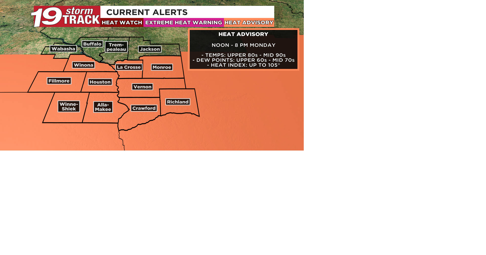 Another hot and steamy day ahead with heat alerts in place; chance for ...