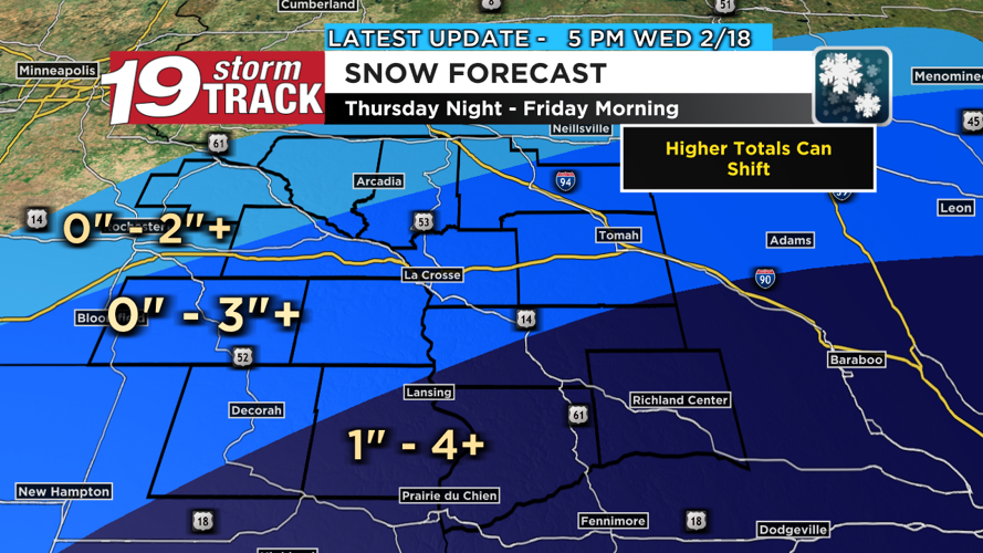 A round of snow possible Thursday night as windy conditions continue ...